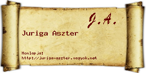 Juriga Aszter névjegykártya